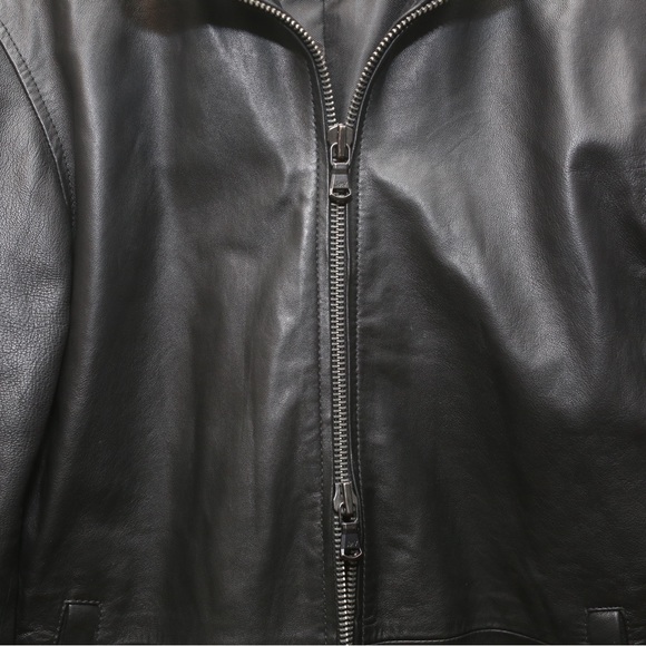 John Varvatos Dounle-Zip Leather Jacket - Picture 4 of 6